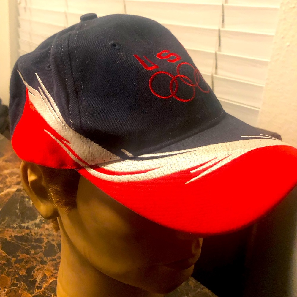 Mat Hat Olympic USA Blue Red White Baseball Cap Adjustable